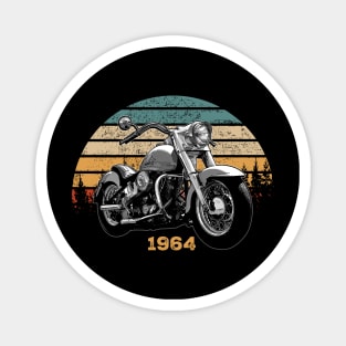 1964 Harley-Davidson Vintage Motorcycle Design Magnet